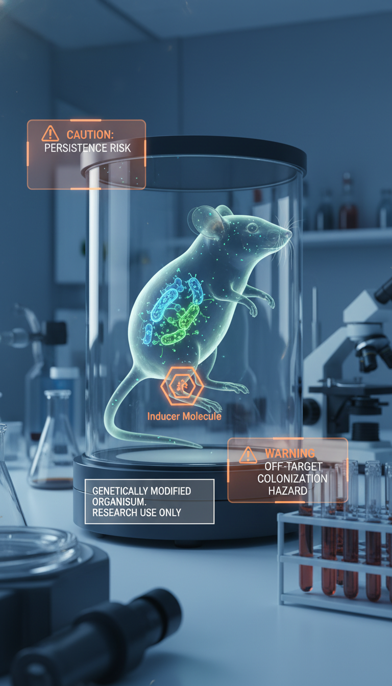 But this is not a human treatment. It’s preclinical mouse data, and the bacteria needed an external inducer to make the drug. Live engineered microbes also raise real safety questions about control, persistence, and off-target effects.