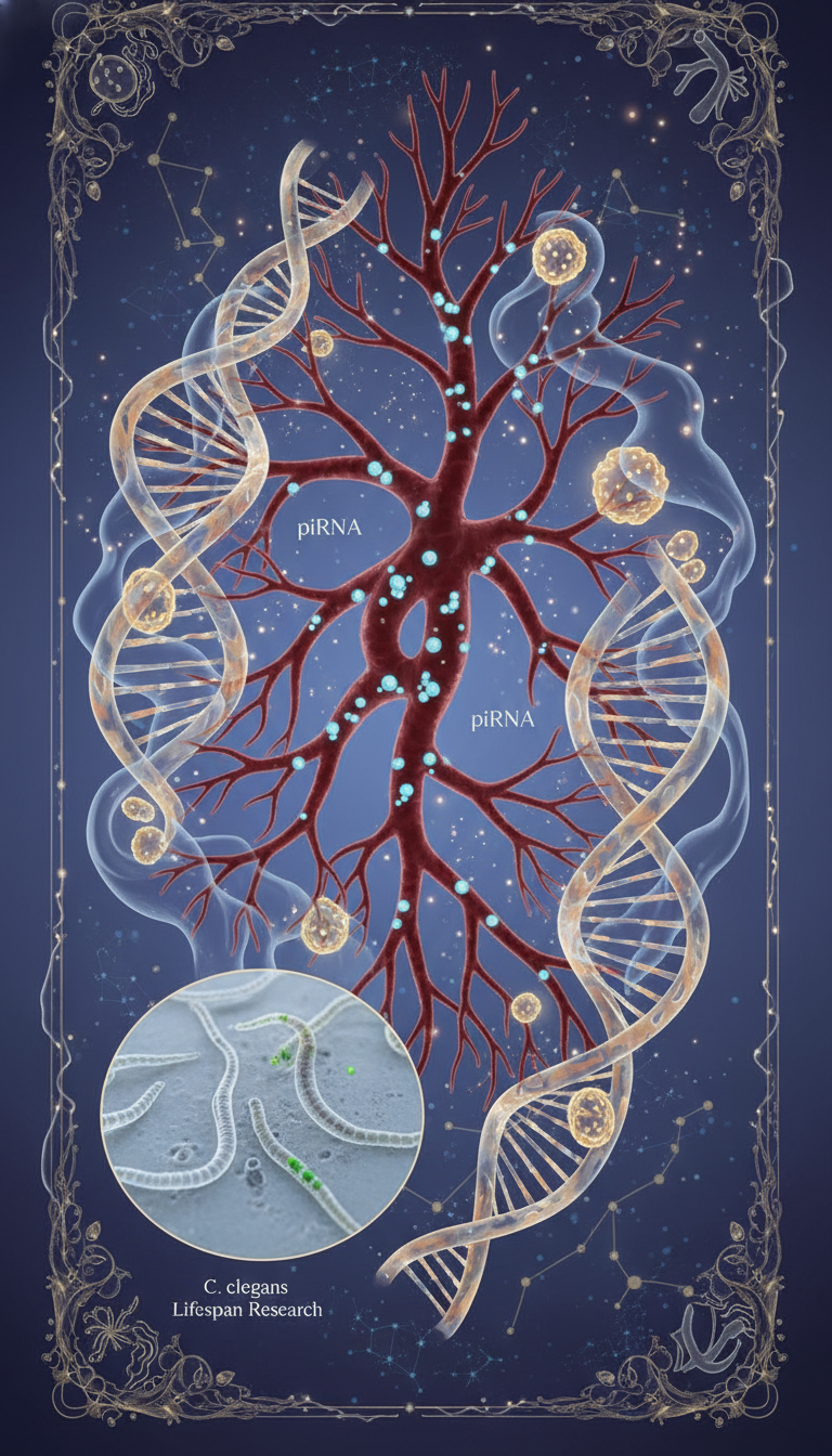 The strangest part may be the direction. Lower piRNA levels were linked to better survival. And in worms, reducing piRNA biogenesis reportedly doubled lifespan, which hints these molecules might reflect resilience, not just decline.