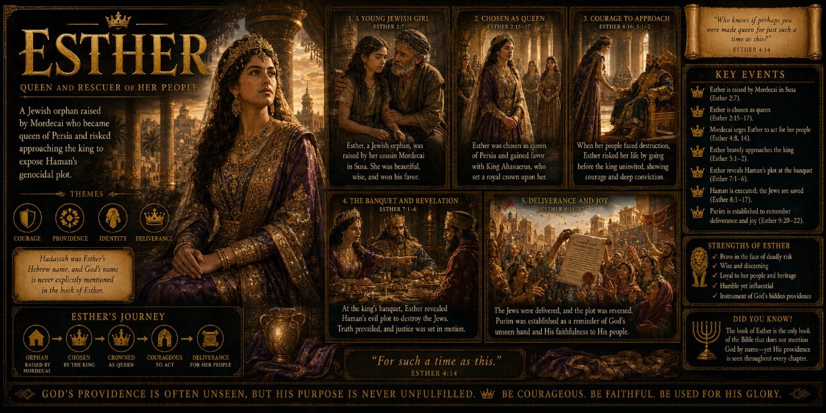 A portrait of Esther, queen of Persia