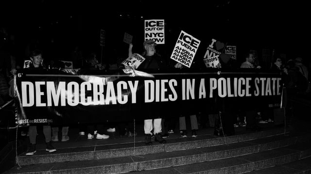 New York City, New York, États-Unis - 22 octobre 2025 : Manifestation anti-ICE à Nouvel York après le raid de déportation de Canal Street ICE.