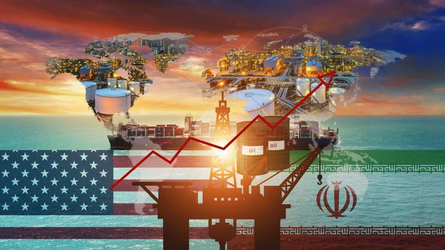 Augmentation des prix pétroliers et photo du concept de crise énergétique. Concept de guerre.
