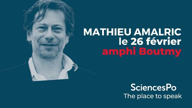 Visuel de l'évènement, avec une photographie de Mathieu Amalric