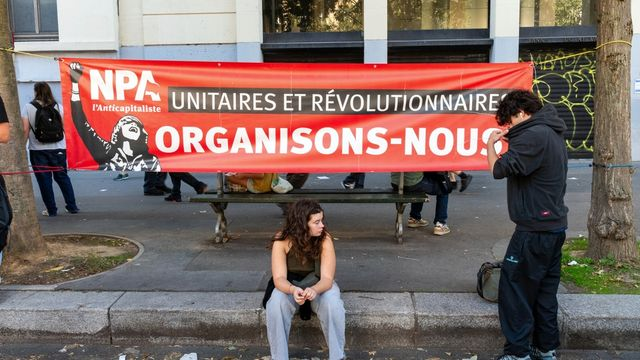 Paris, France, 18 septembre 2025, manifestation de la gauche française contre le gouvernement