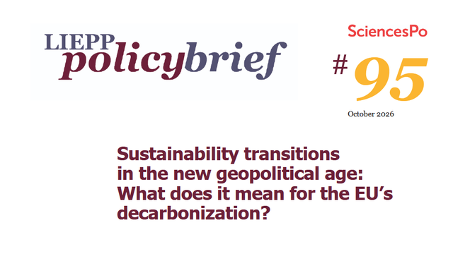 Sustainability transitions in the new geopolitical age: What does it mean for the EU's decarbonization?