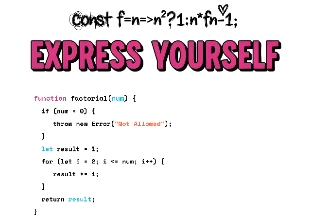 Bold Typographic EXPRESS YOURSELF Graphic for Self-Expression - classic - width: 5120px, height: 3584px