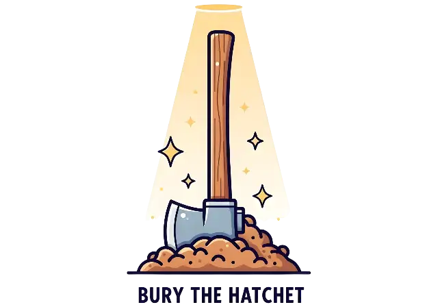 Cartoon Axe Buried in Dirt Glowing Light Illustration - classic - width: 5120px, height: 3584px