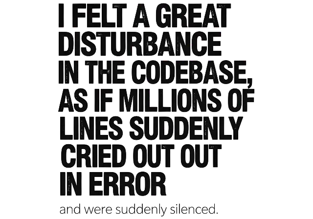 Distressed Typography Codebase Disturbance Quote Graphic for Programmers - classic - width: 5120px, height: 3584px