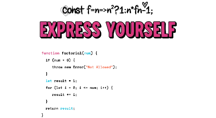 Bold Typographic EXPRESS YOURSELF Graphic for Self-Expression