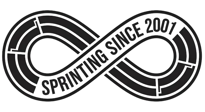 Modern Graphic Infinity Running Track Logo for Athletes
