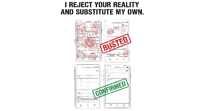 Reject Reality Quote Digital UI/UX Grunge Data Validation Graphic
