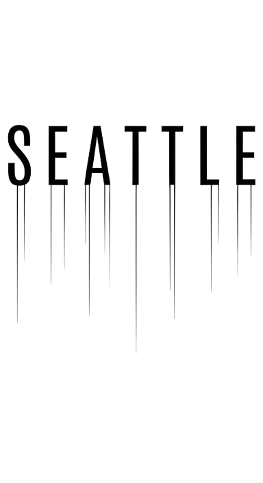 Digital Glitch Seattle Dripping Text Art for Modern Urban Style - portrait - width: 3072px, height: 5632px