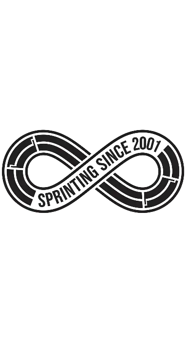 Modern Graphic Infinity Running Track Logo for Athletes - portrait - width: 3072px, height: 5632px