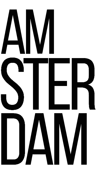 Modern Minimalist Typographic Stacked Amsterdam Text Graphic - portrait - width: 3072px, height: 5632px