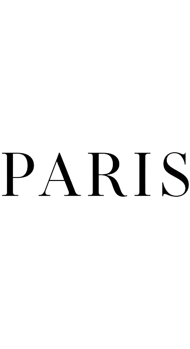Elegant Typographic Paris Wordmark for Luxury Fashion Brands - portrait - width: 3072px, height: 5632px