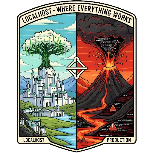 Developer Humor Localhost vs Production Mouse Pad