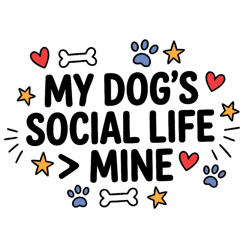 Doodle Pet Icons Stickers for Pet Owners: My dogs social life > mine