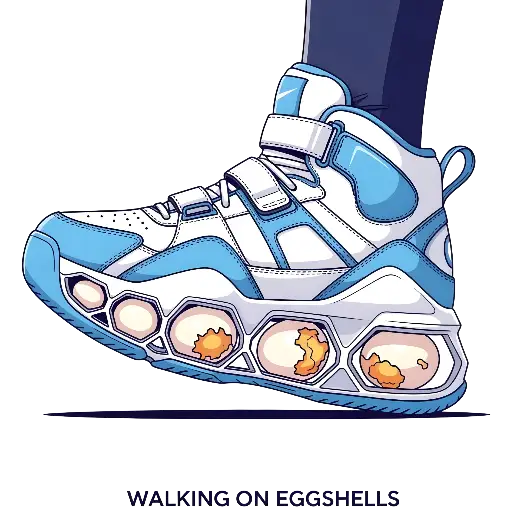 Walking on Eggshells Sneaker Low Profile Baseball Cap