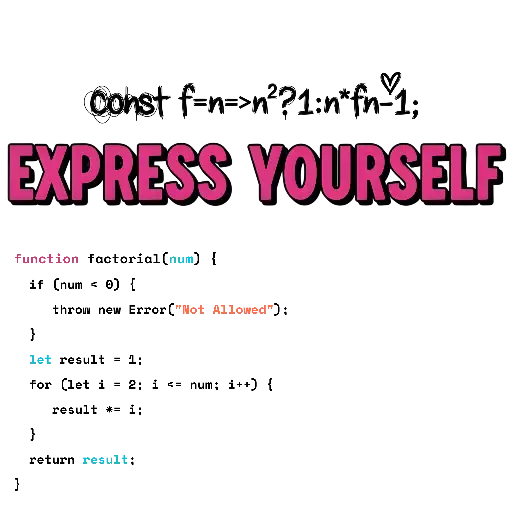 Bold Typographic EXPRESS YOURSELF Graphic for Self-Expression