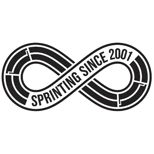 Modern Graphic Infinity Running Track Logo for Athletes