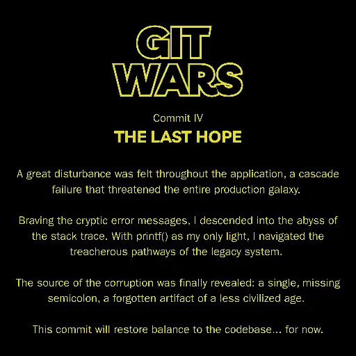 Typographic Git Wars Programming Parody Graphic for Developers