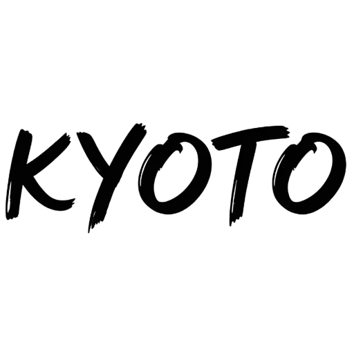 Kyoto Handwritten Brush Script Text Graphic for Urban Style