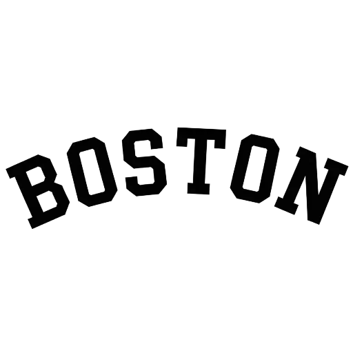 Collegiate Distressed Boston Arched Text Apparel Design