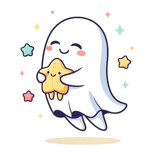 Kawaii Chibi Ghost Holding Star Infant Fine Jersey Tee