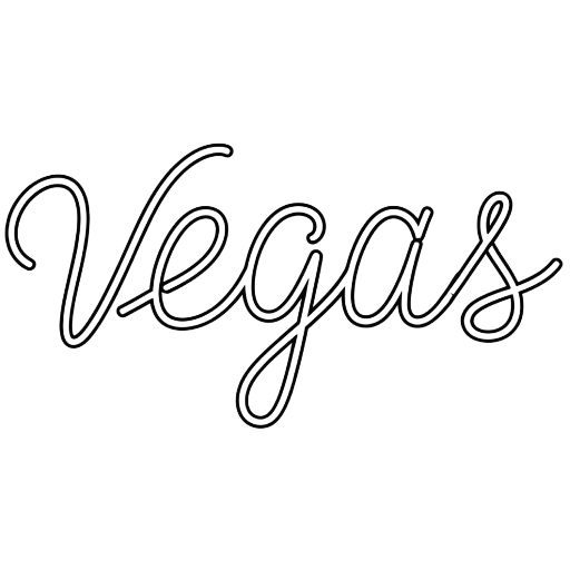 Script Vegas Typography Design for Elegant Travelers and Events