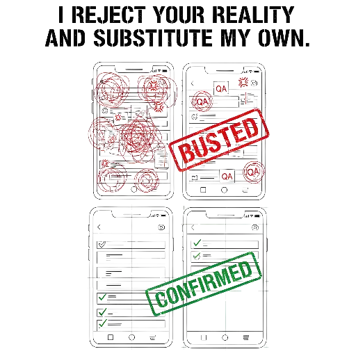 Reject Reality Quote Digital UI/UX Grunge Data Validation Graphic