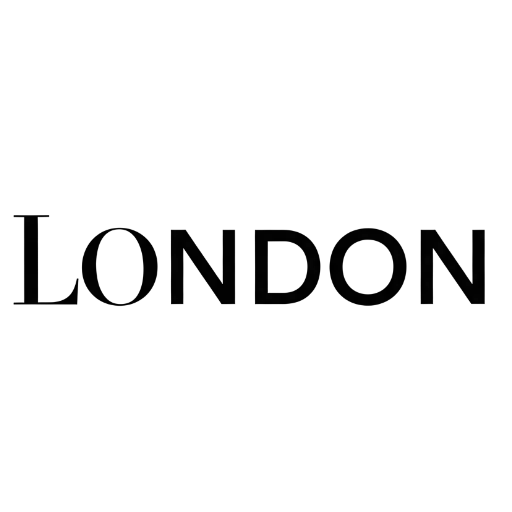 Minimalist Typographic London Text Graphic for Urban Lifestyle
