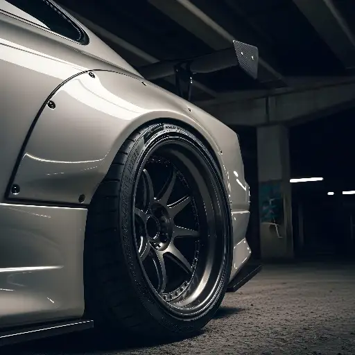 Automotive Photography Modified Sports Car: Widebody Urban Scene