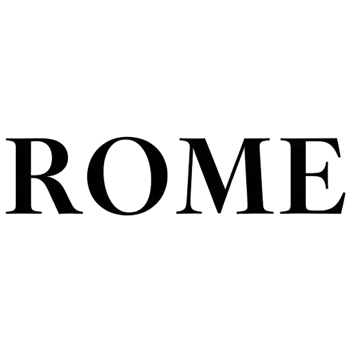 Subtle 3D ROME Typography Logo Design for Sophisticated Brands