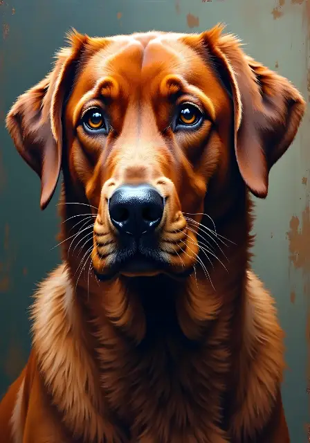Richly Detailed Portrait of a Chocolate Labrador Retriever
