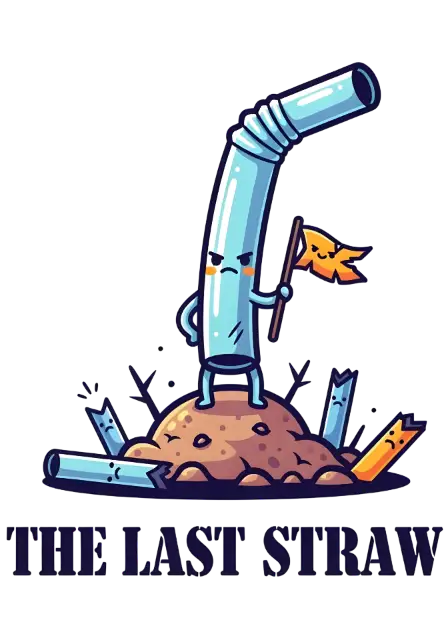 Cartoon Plastic Straw Character: The Last Straw Design