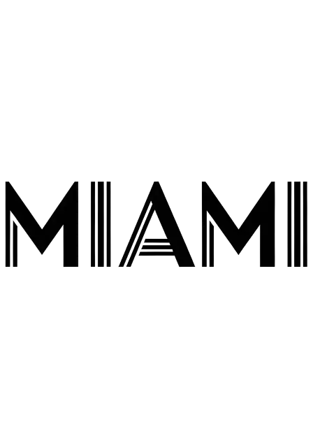 Minimalist Modern Geometric MIAMI Text Logo for Urban Lifestyle Brands - traditional - width: 3584px, height: 5120px