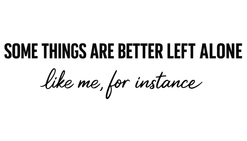 Reflective Minimalist Quote with Script and Sans Serif