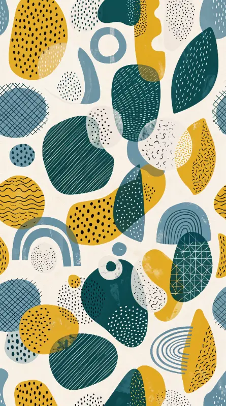 Playful Hand-drawn Abstract Organic Shapes