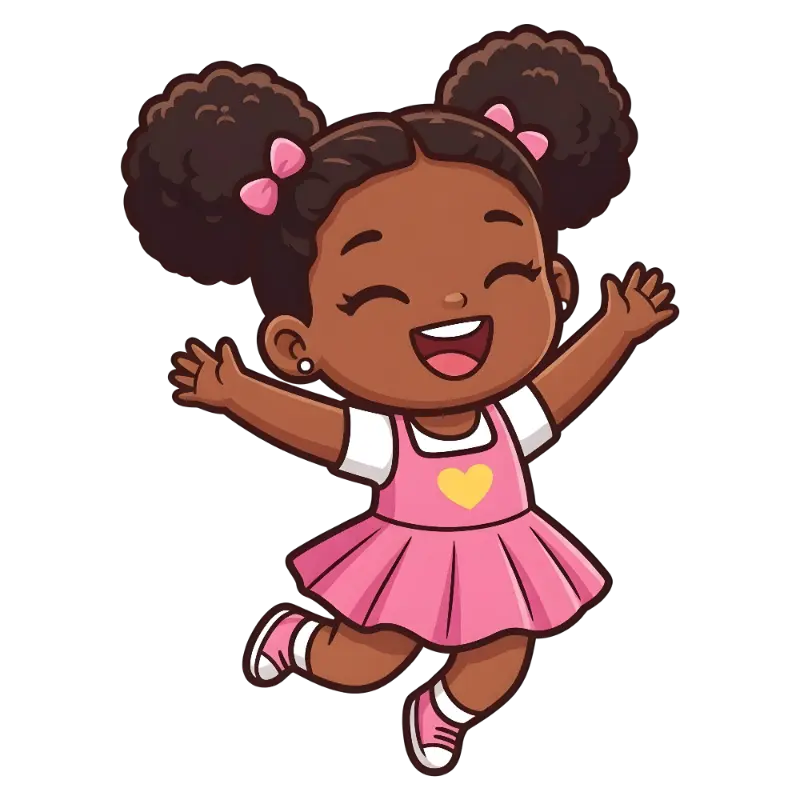 Cute Happy Chibi Girl Kiss Cut Sticker