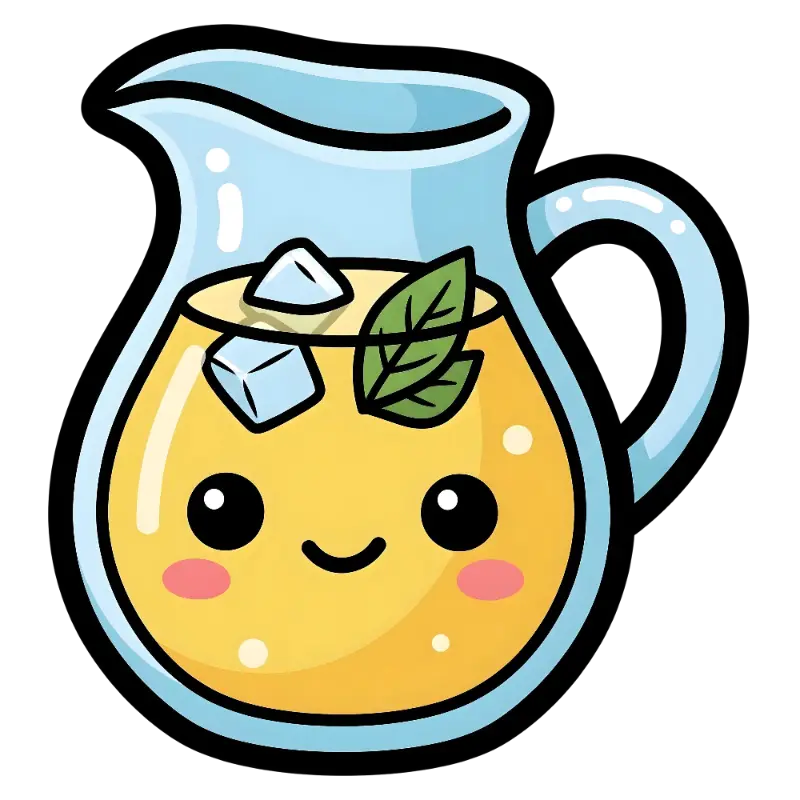 Kawaii Lemonade Pitcher Face