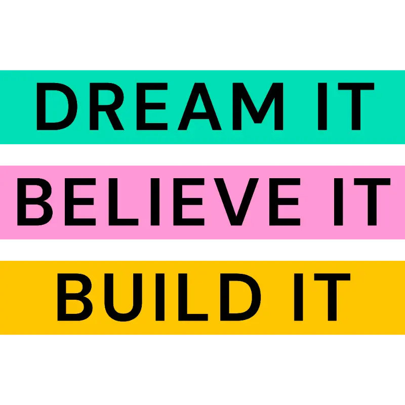 Bold Typographic Color Block Inspirational Quote Poster