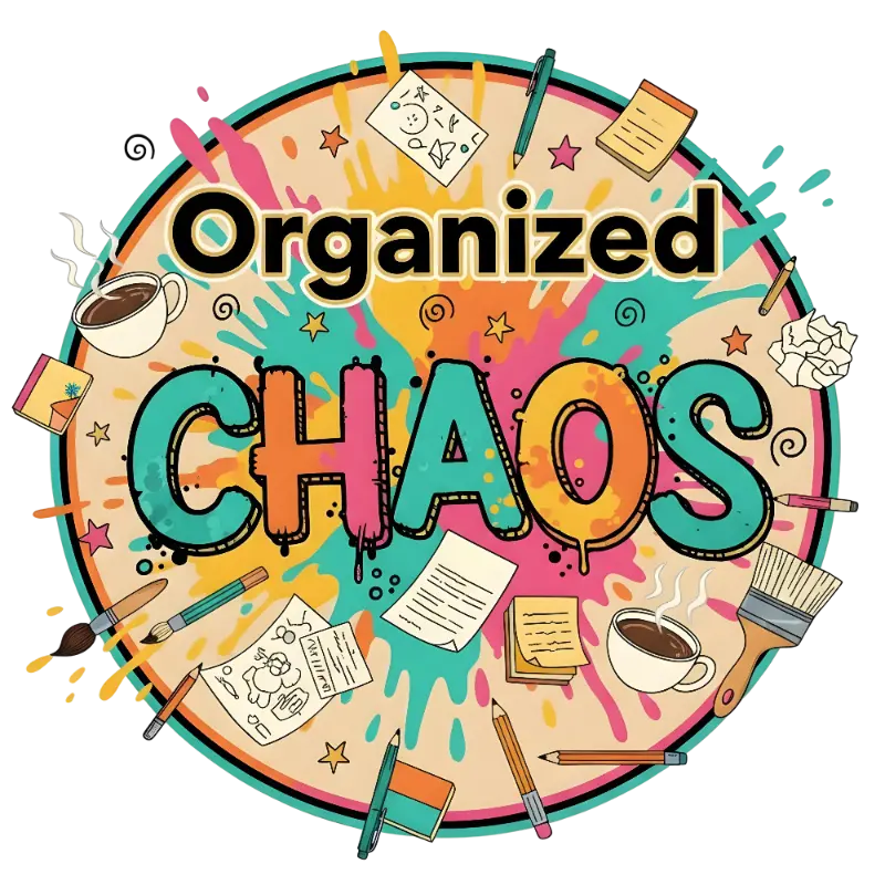 Hand-drawn Organized CHAOS Graphic for Artists & Designers