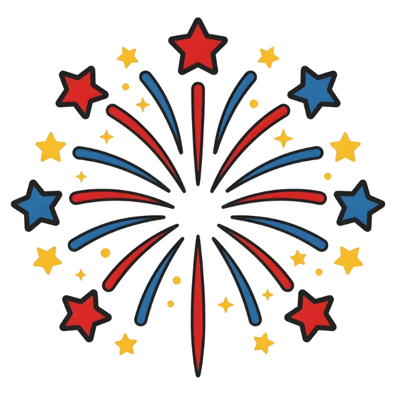 Iconographic Radial Fireworks