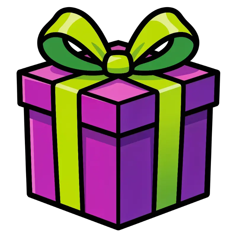 Bold Outline Isometric Gift