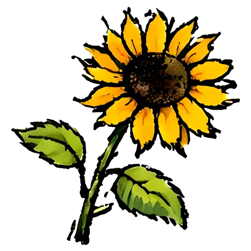 Watercolor Sunflower Illustration Custom Kiss-Cut Stickers