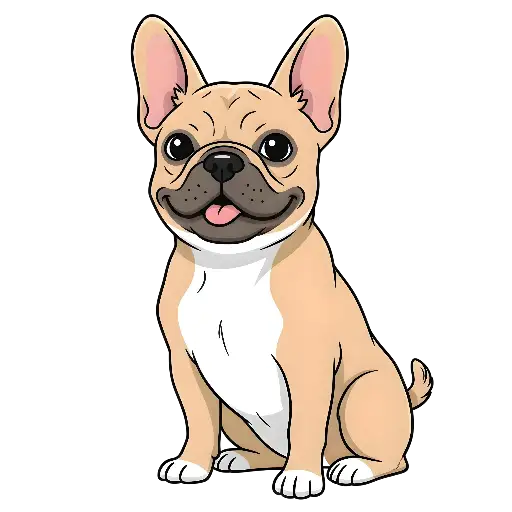 Cute Cartoon French Bulldog Illustration for Dog Lovers