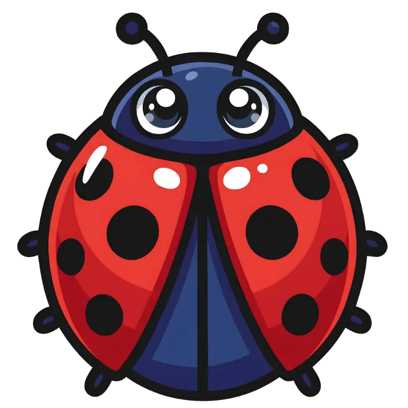 Cute Cartoon Ladybug Character