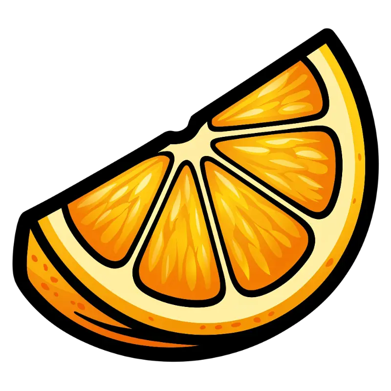 Bold Graphic Orange Slice