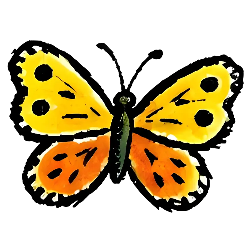 Handmade Folk Art Butterfly Design for Cheerful Craft Projects