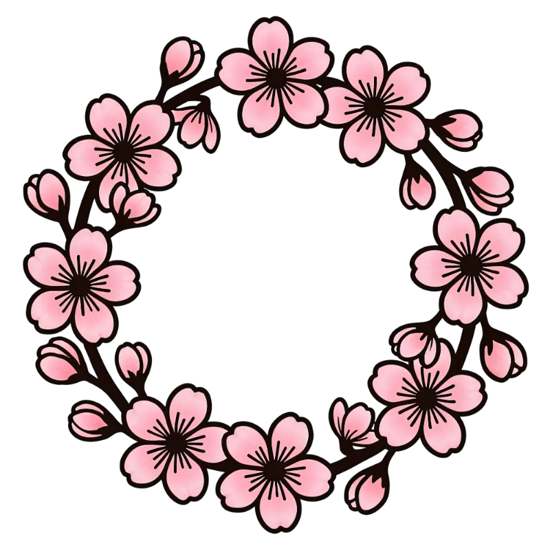 Delicate Cherry Blossom Wreath