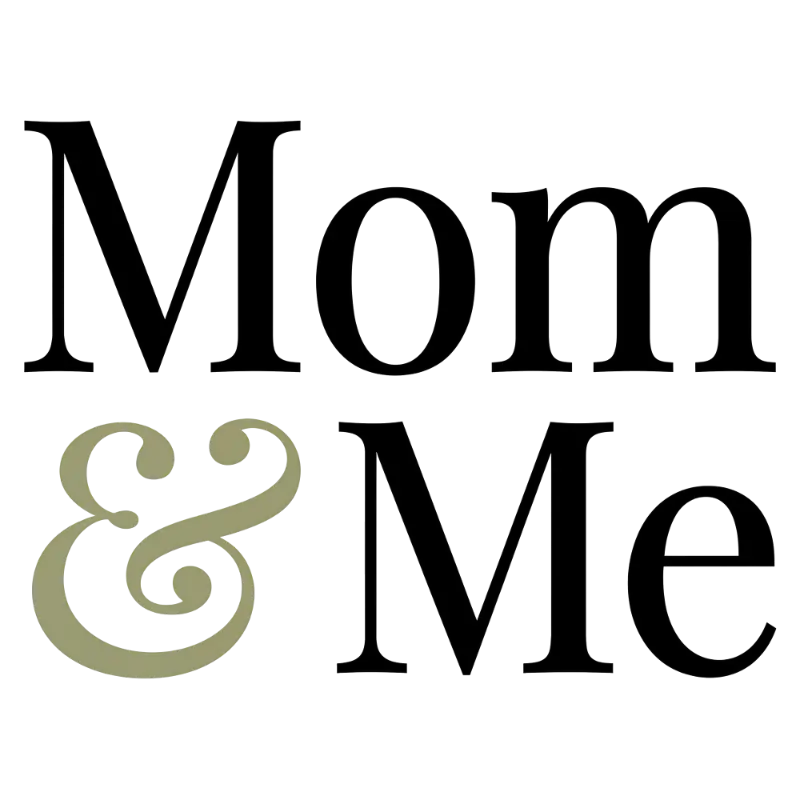 Classic Two Tone Mom & Me Serif Text with Decorative Ampersand